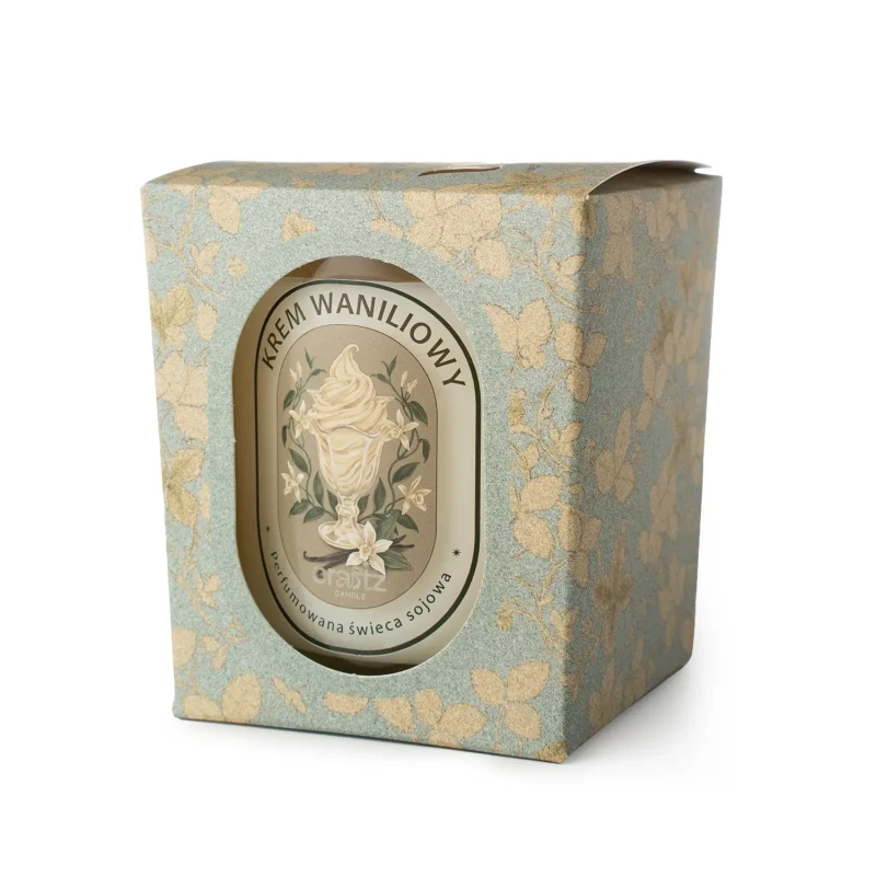 Świeca sojowa zapachowa Krem Waniliowy 165 g w pudełku – Craftz Candle