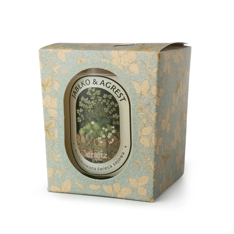 Świeca sojowa Jabłko i Agrest 165 g w ozdobnym pudełku – Craftz Candle