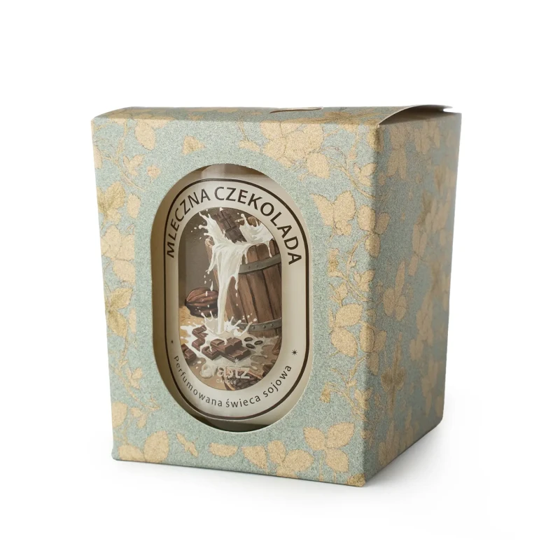 Świeca sojowa Mleczna Czekolada 165 g w ozdobnym pudełku – Craftz Candle