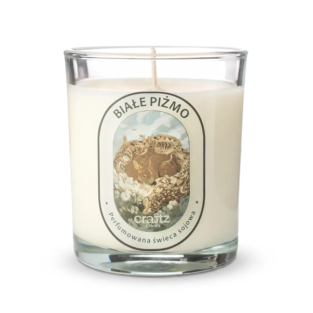 Świeca sojowa Białe Piżmo 165 g w szklanym naczyniu – Craftz Candle