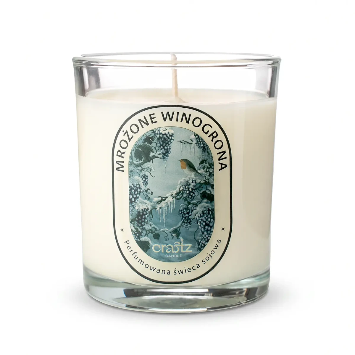 Świeca sojowa Mrożone Winogrona 165 g w szklanym naczyniu – Craftz Candle