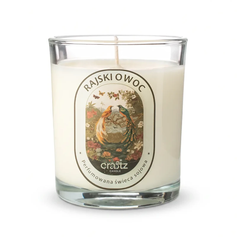Świeca sojowa Rajski Owoc 165 g w szklanym naczyniu – Craftz Candle