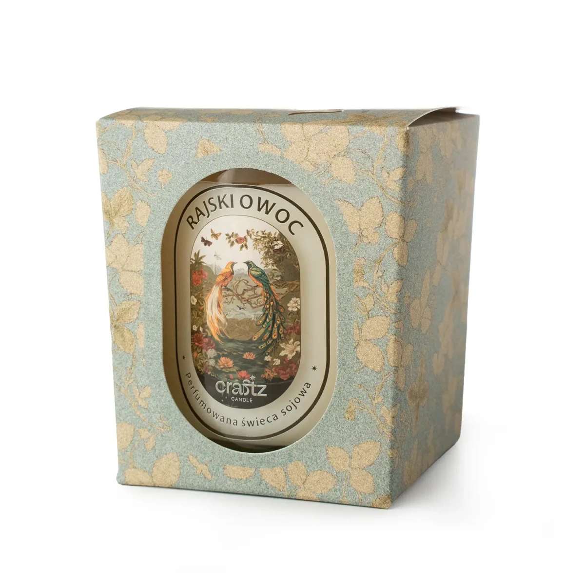 Świeca sojowa Rajski Owoc 165 g w ozdobnym pudełku – Craftz Candle