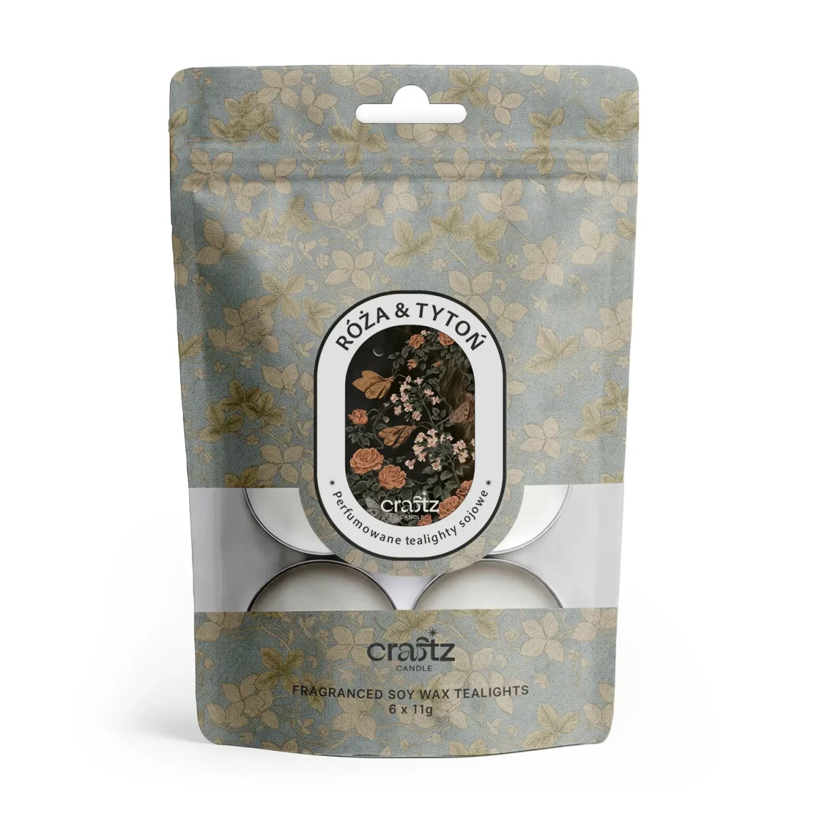 Tealighty sojowe zapachowe Róża i Tytoń 6 sztuk w opakowaniu – Craftz Candle