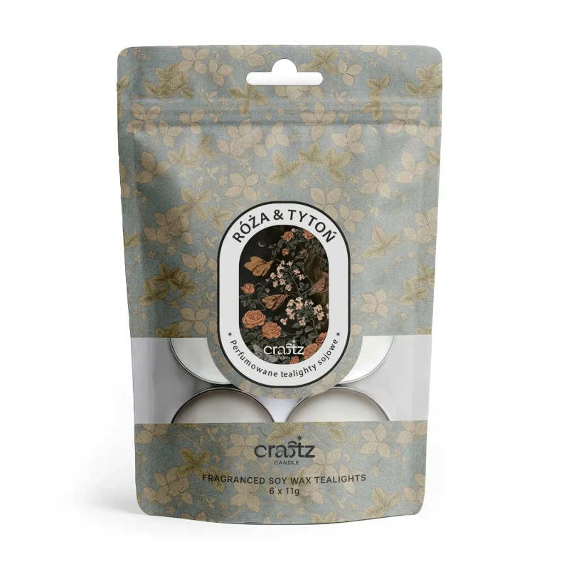 Tealighty sojowe zapachowe Róża i Tytoń 6 sztuk w opakowaniu – Craftz Candle