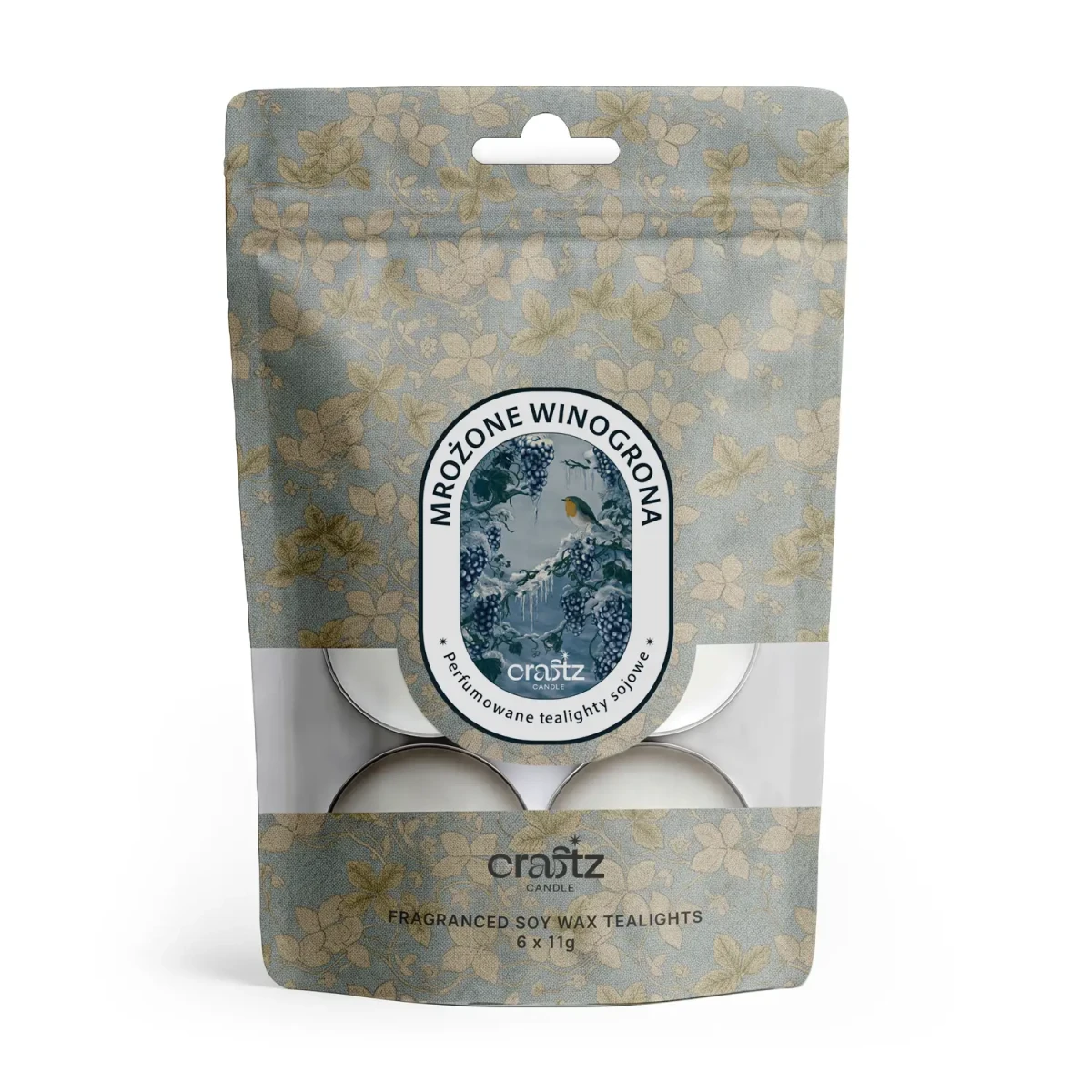 Tealighty sojowe zapachowe Mrożone Winogrona 6 sztuk w opakowaniu – Craftz Candle
