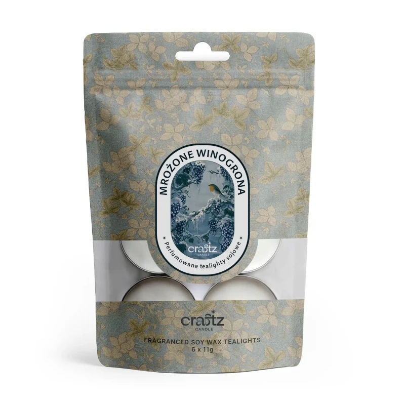 Tealighty sojowe zapachowe Mrożone Winogrona 6 sztuk w opakowaniu – Craftz Candle