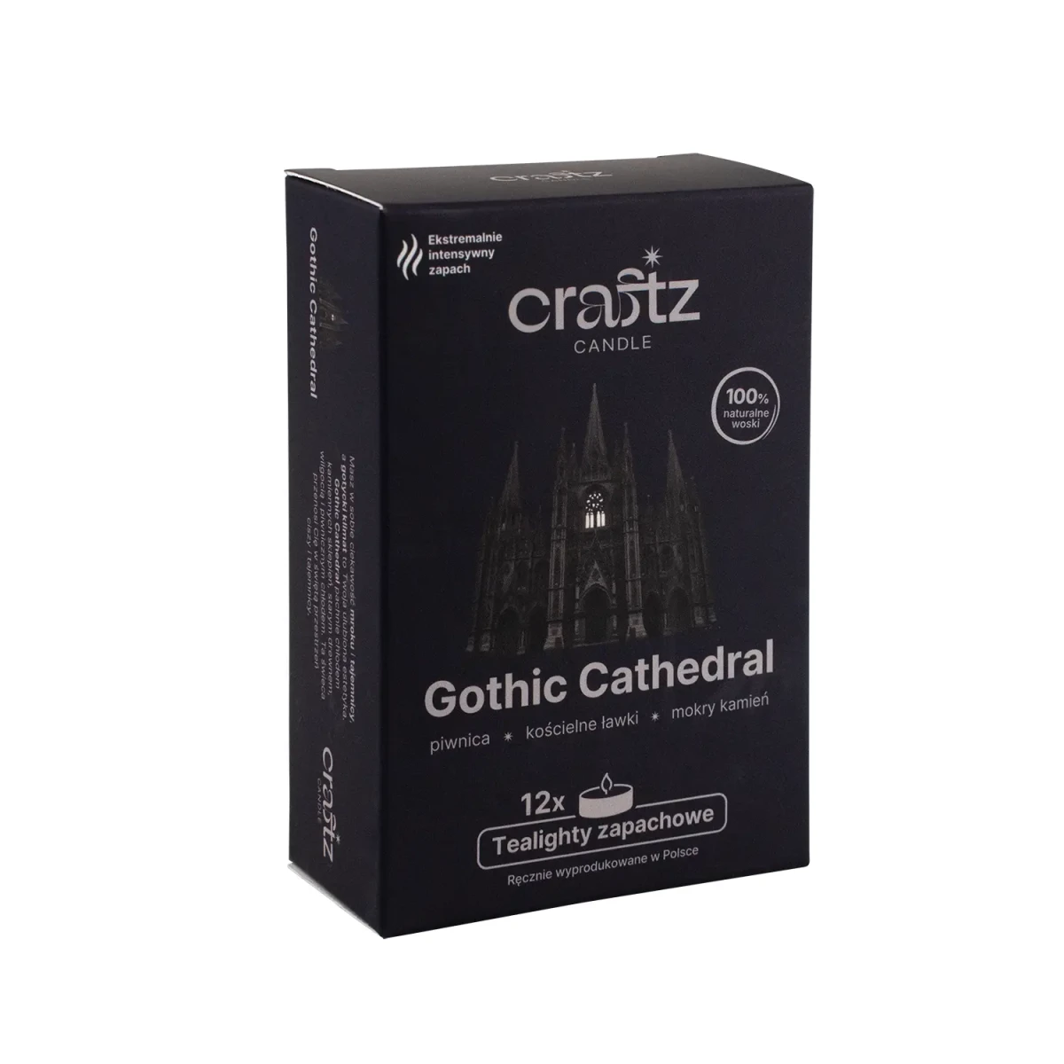 Tealighty sojowe Gothic Cathedral 12 sztuk – opakowanie Craftz Candle