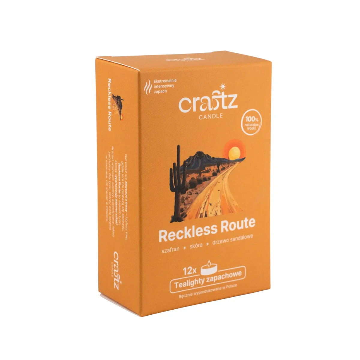 Tealighty sojowe Reckless Route 12 sztuk – opakowanie Craftz Candle