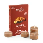 Tealighty zapachowe Apple Pie 6 sztuk – pieczone jabłko, cynamon i wanilia – Craftz Candle