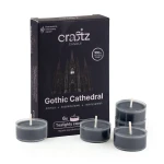 Tealighty zapachowe Gothic Cathedral 6 sztuk – piwnica, kościelne ławki i mokry kamień – Craftz Candle
