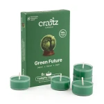 Tealighty zapachowe Green Future 6 sztuk – paproć, hiacynt i mech – Craftz Candle