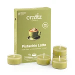 Tealighty zapachowe Pistachio Latte 6 sztuk – ciepłe mleko, krem pistacjowy i kawa – Craftz Candle