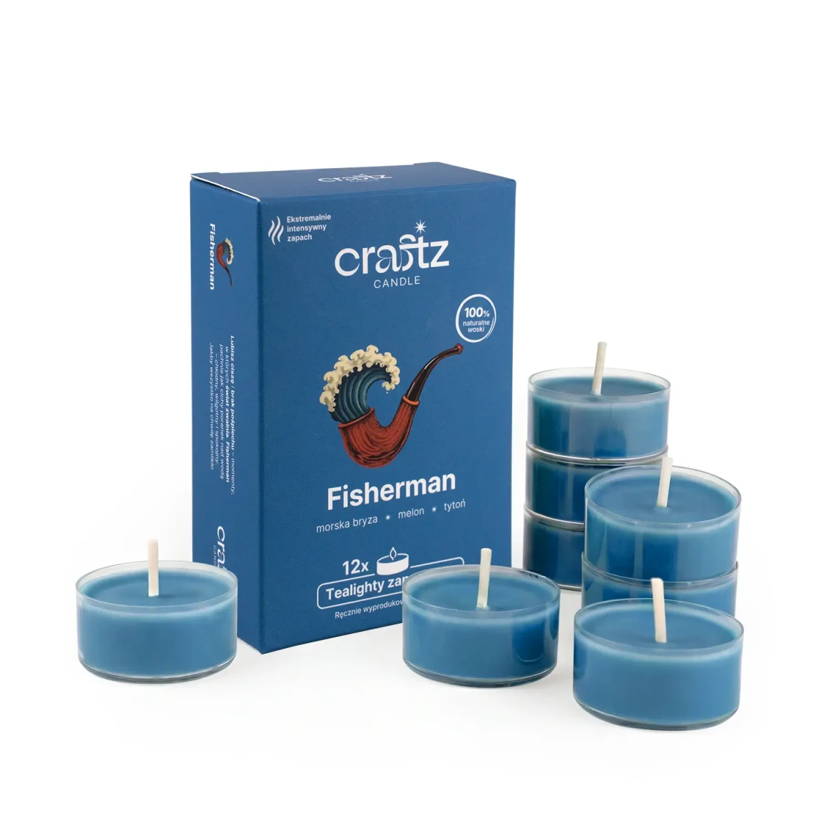 Tealighty sojowe Fisherman 12 sztuk z opakowaniem – Craftz Candle