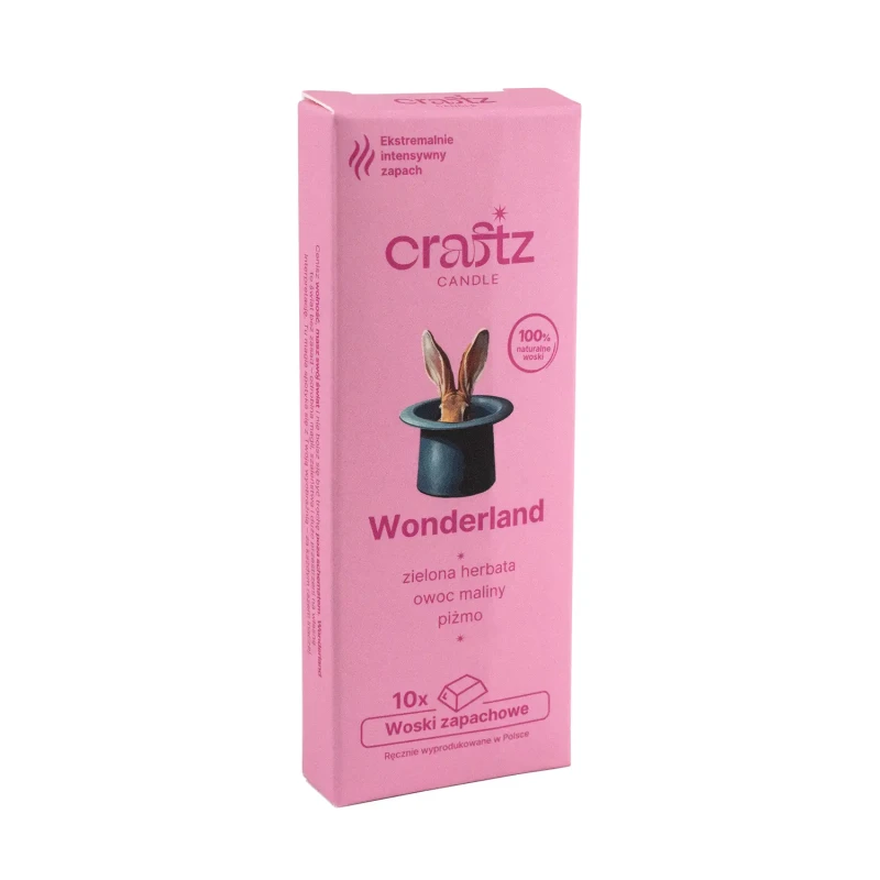 Woski zapachowe Wonderland 10 sztuk – zielona herbata, malina i piżmo – Craftz Candle