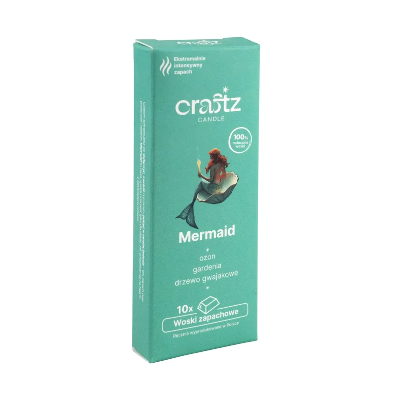 Woski zapachowe Mermaid 10 sztuk – ozon, gardenia i drzewo gwajakowe – Craftz Candle