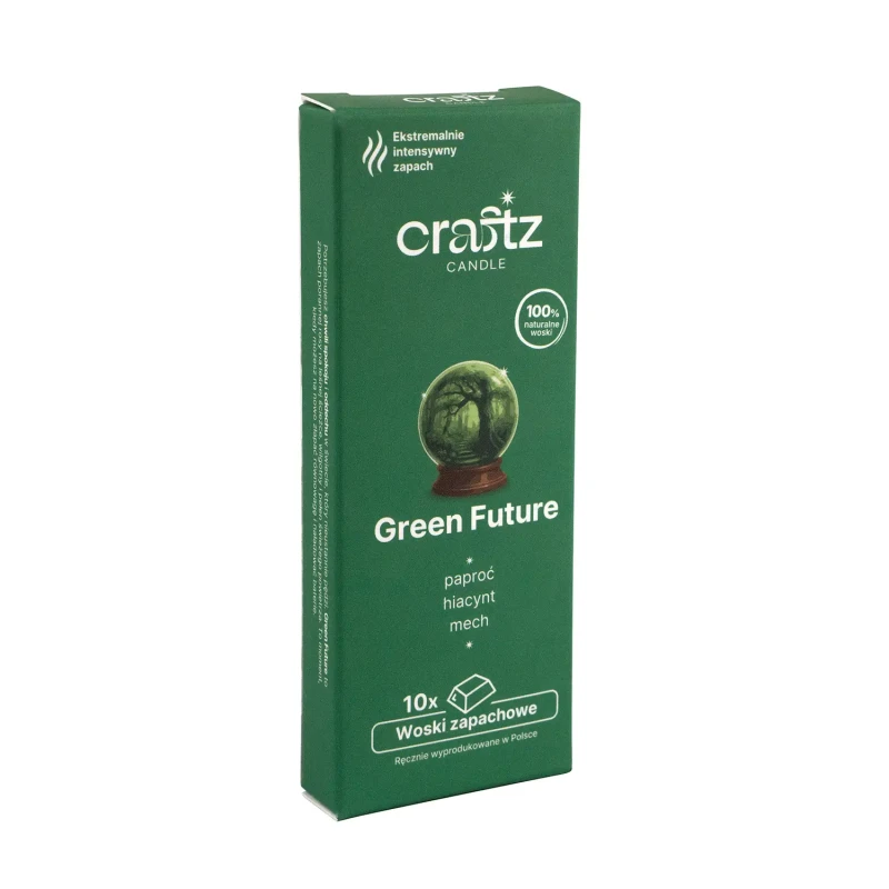 Woski zapachowe Green Future 10 sztuk – paproć, hiacynt i mech – Craftz Candle