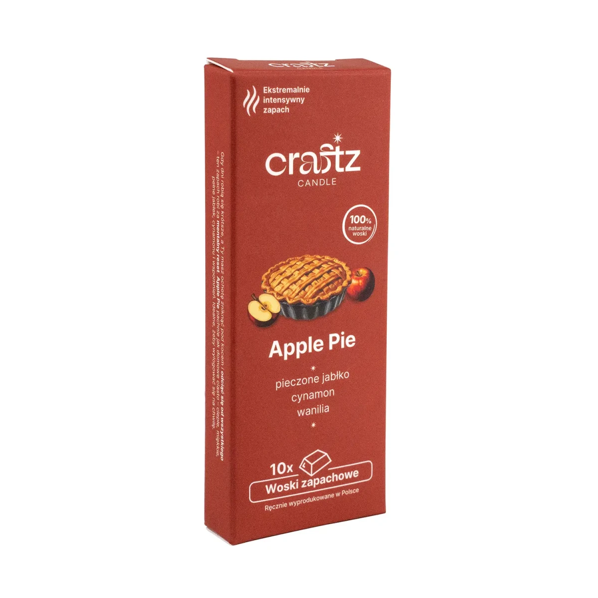 Woski zapachowe Apple Pie 10 sztuk – pieczone jabłko, cynamon i wanilia – Craftz Candle
