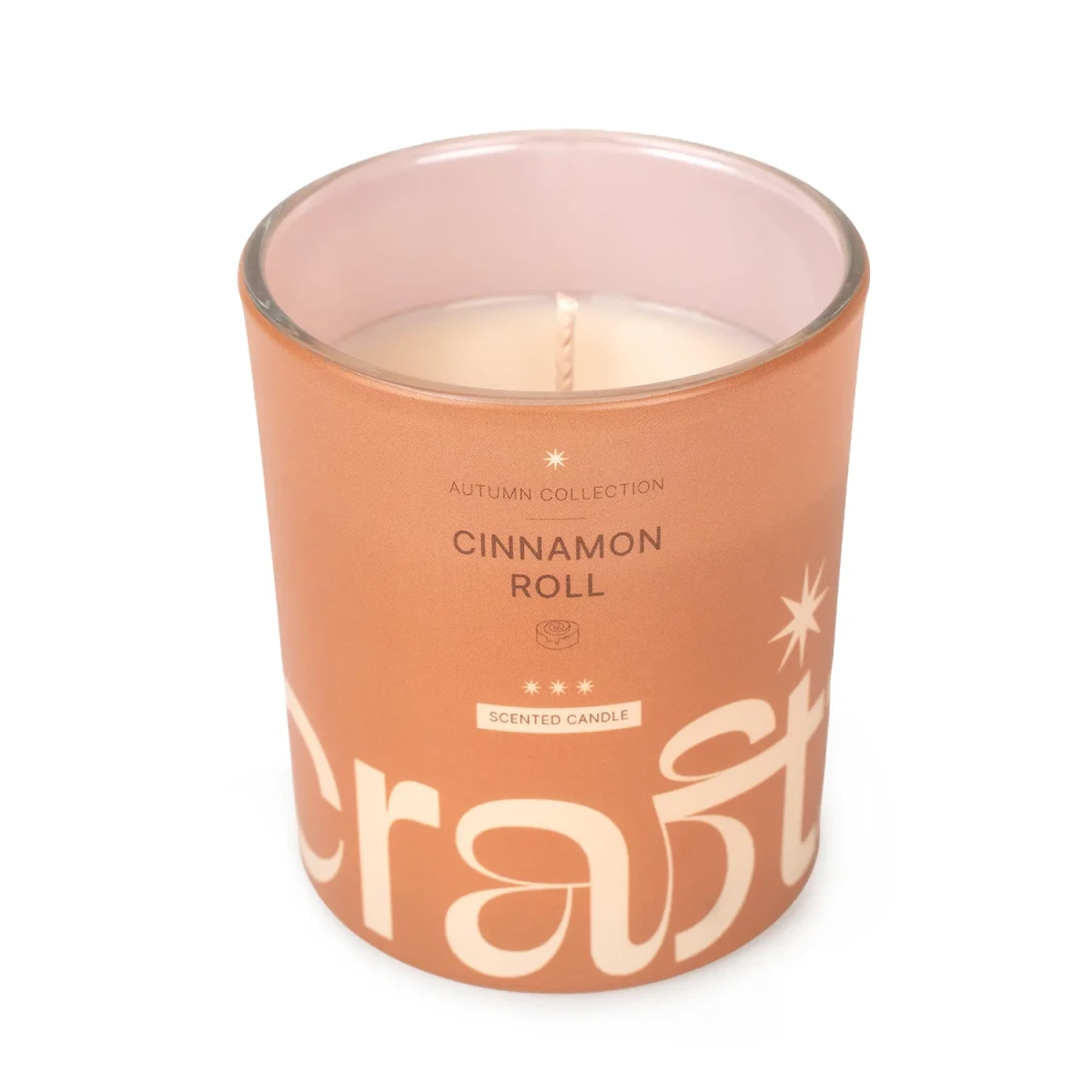 Świeca zapachowa Cinnamon Roll w szkle – Autumn Collection – Craftz Candle
