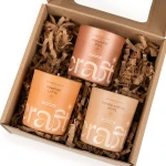 Zestaw prezentowy 3 świec zapachowych Craftz Candle Autumn Collection – Cinnamon Roll, Pumpkin Latte i Toffee Coffee Nuts