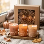 Zestaw 3 świec zapachowych Craftz Candle Autumn Collection – Cinnamon Roll, Pumpkin Latte i Toffee Coffee Nuts